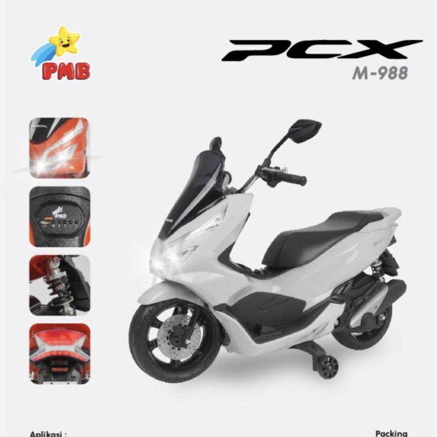Motor Aki Anak Honda PMB PCX M-988 M988 Motor Mainan Anak Murah