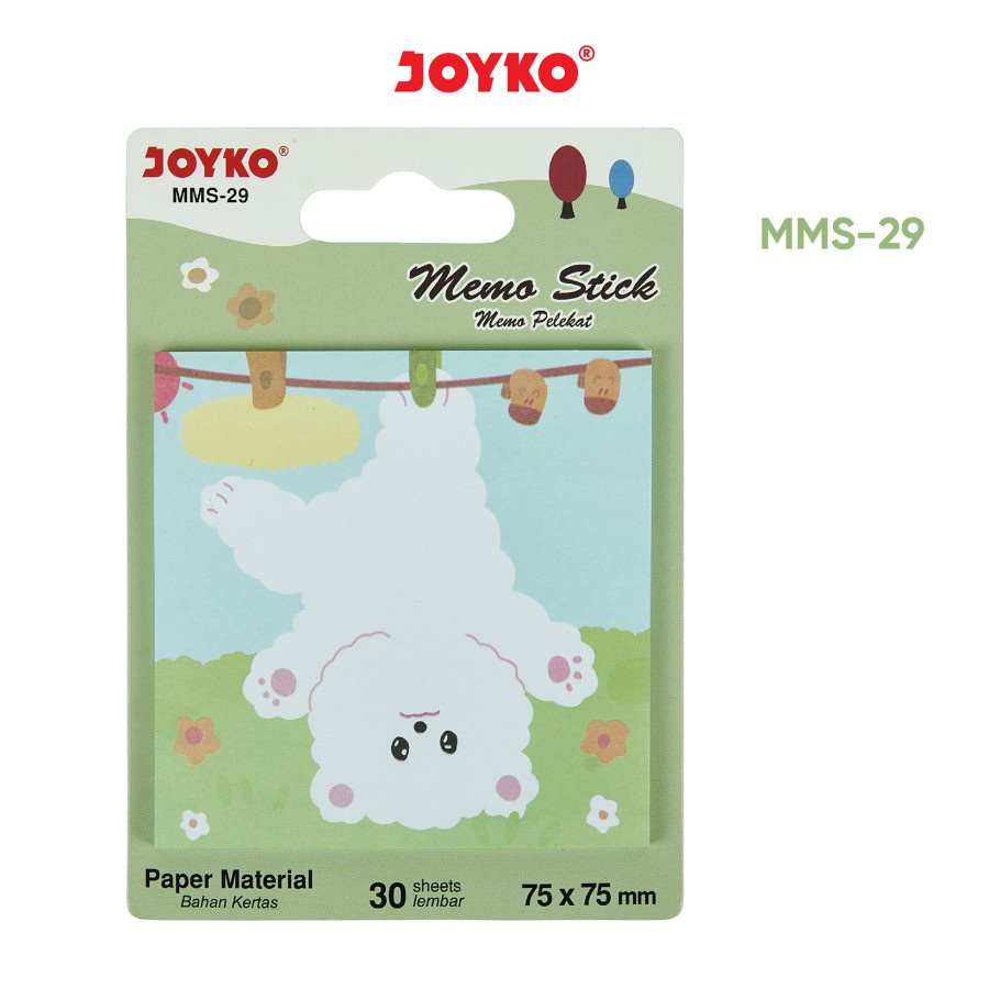 MEMO STICK | JOYKO MMS-29 | STICKY NOTE  | MEMO PENANDA BUKU | PEMBATAS KERTAS | MEMO TEMPEL-HIJAU