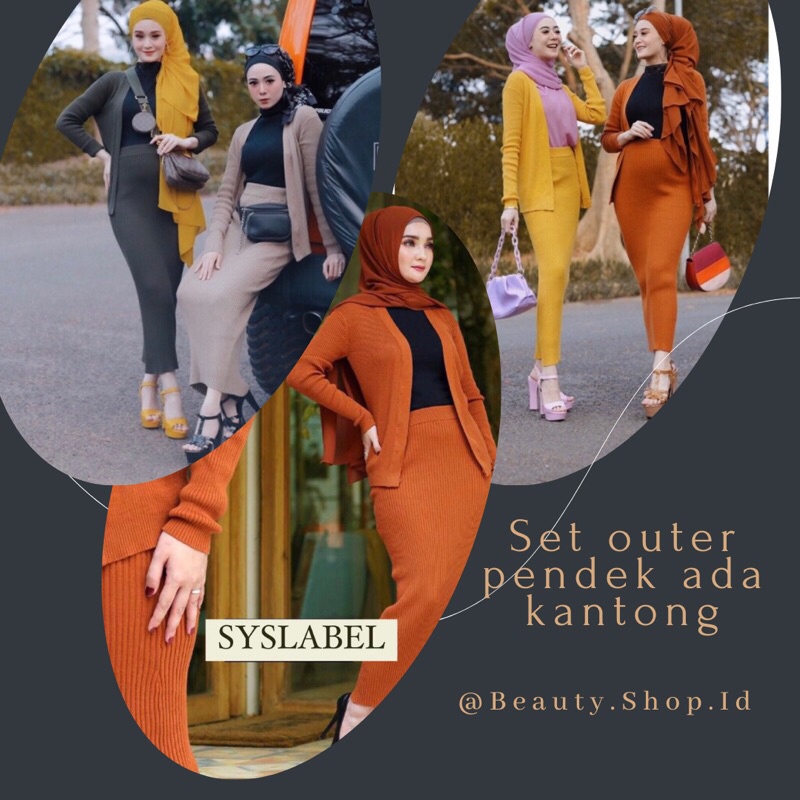 ONE SET RAJUT TURKI  (CARDIGAN + ROK) / KNIT SET / TERMURAH / SET CARDIGAN KNIT TARRA PREMIUM C1