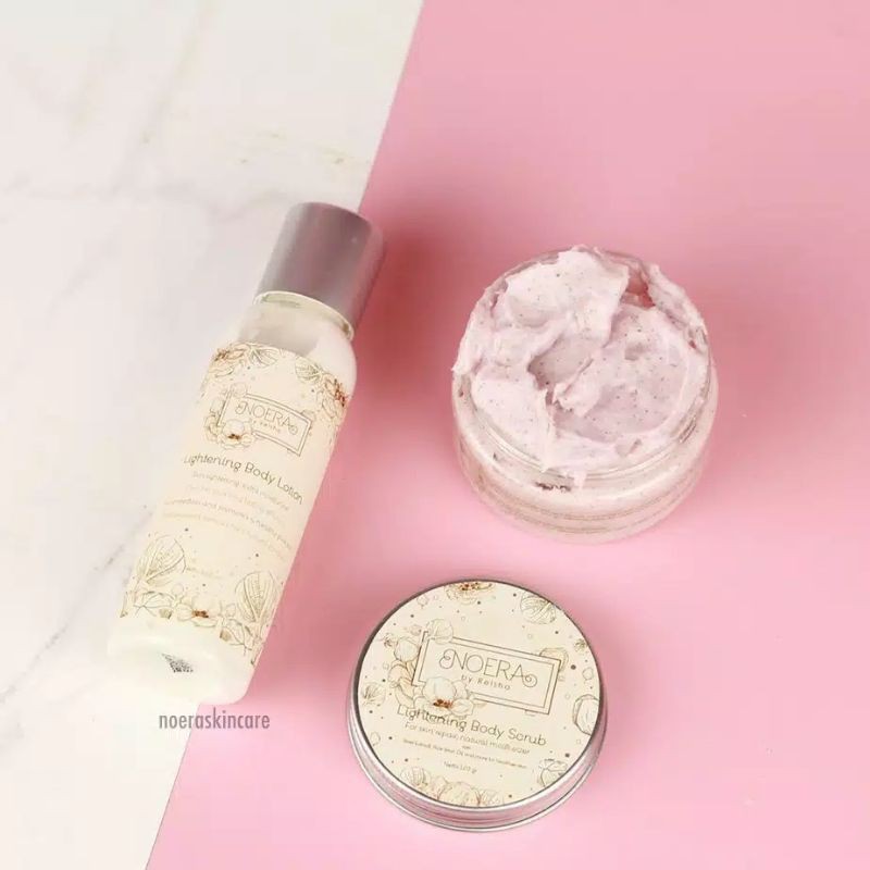 Noera Lightening Body Lotion Scrub BPOM