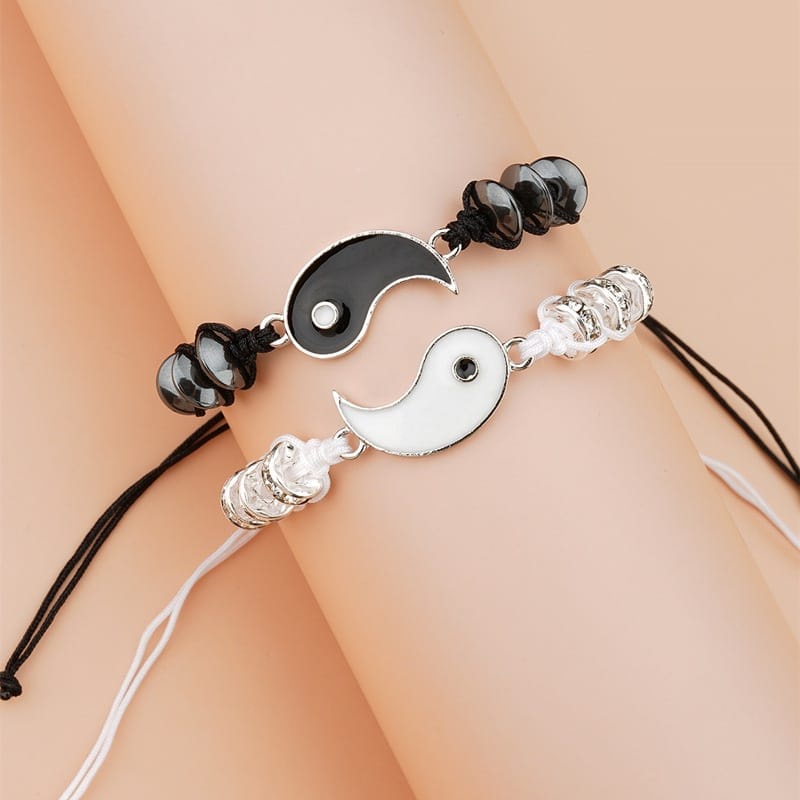 Gelang Couple Isi 2pcs Gelang Persahabatan Couple Pasangan Fashion Wanita &amp; Pria Adjustable Couple FY