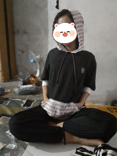 Baju Kaos Klupuk Hodie Pria Remaja Tshirt Distro Atasan Cowo Trending Printing Batik Salur Stripe