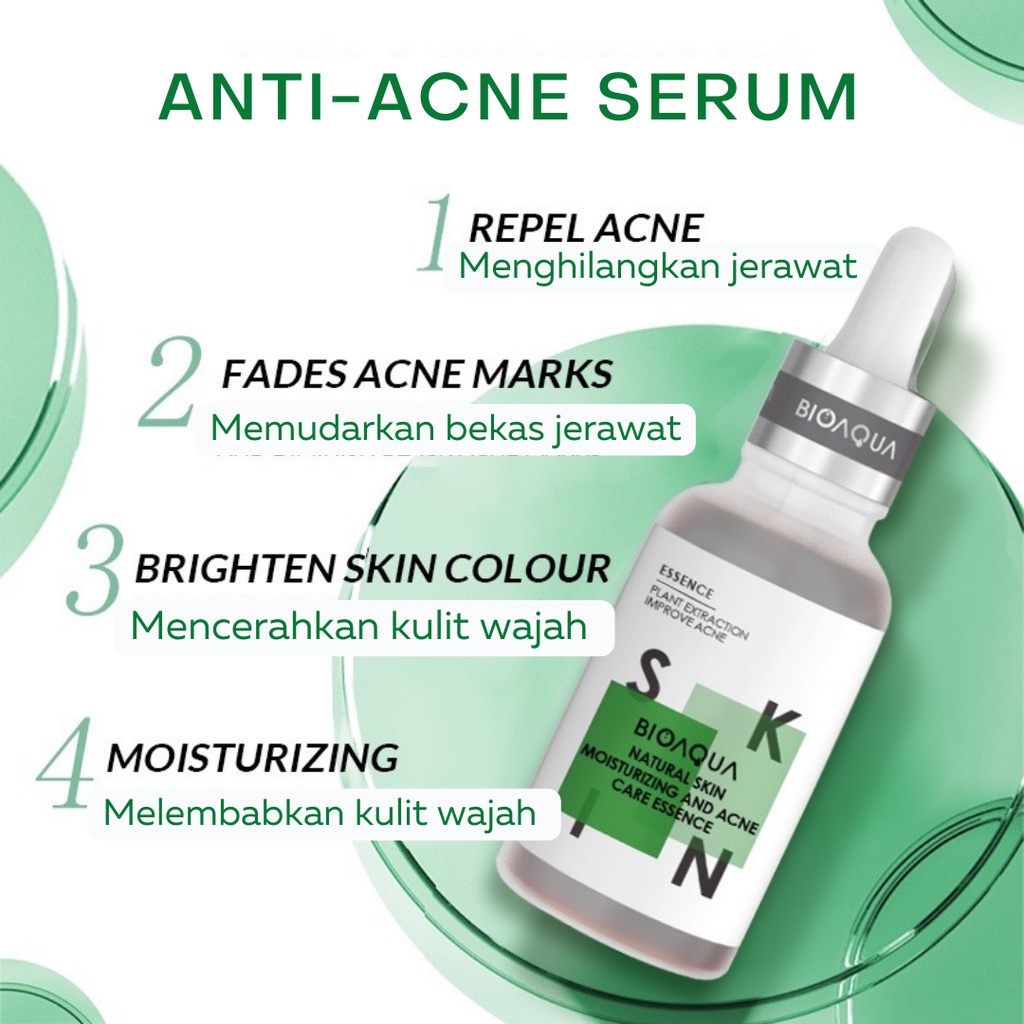 Serum Bioaqua Essence Wajah BPOM 30 ml Moisturizing Acne Care Hyaluronic Acid Niacinamide Hexapeptide