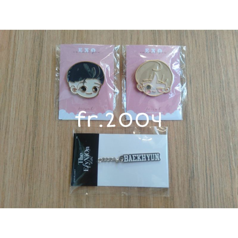 ENAMEL PIN EXO BAEKHYUN KEYRING ELYXION