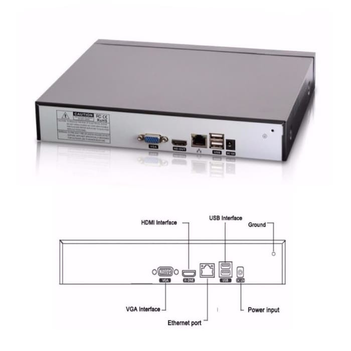 NVR 9CH / 9 Channel - XMeye Support ONVIF, P2P, 4K / 8MP HD