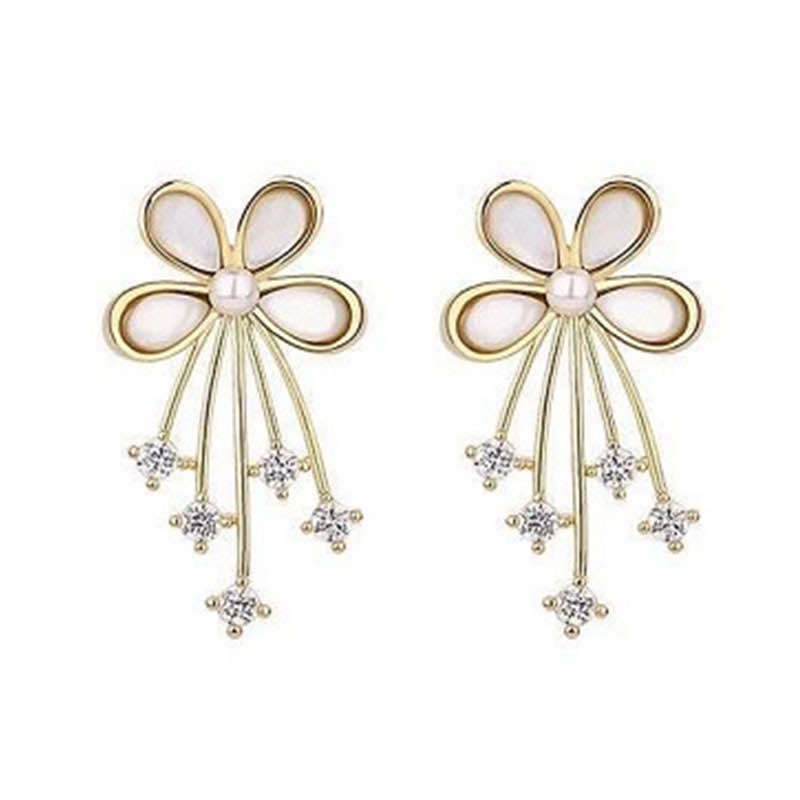 2020 baru zircon bunga anting-anting Korea halus grace online influencer anting-anting wajah tampak