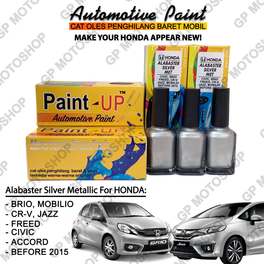 Honda Alabaster Silver Metallic Cat Oles Penghilang Baret Mobil Silver Metalik Abu Abu Muda Jazz Brio Mobilio Crv