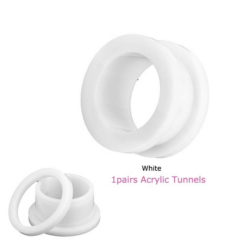 1Pairs Acrylic Tunnels Earrings Screw Ear Gauges Pulley Shape