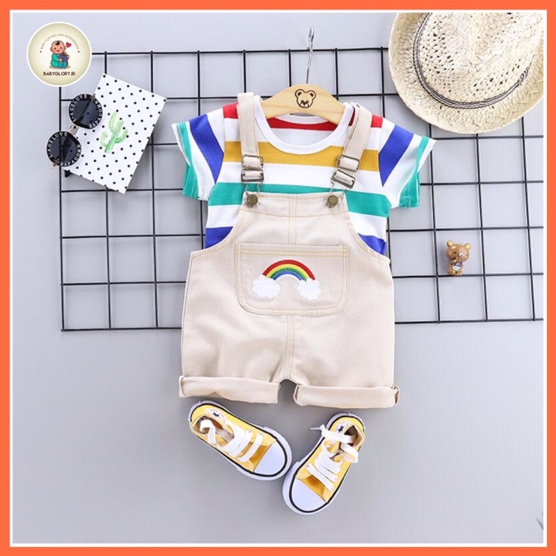 Babyglory.id✨ SUSPENDER 1 SET ANAK LAKI / ROMPER PREMIUM / BAJU KODOK LUCU