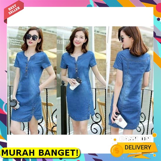 Vtzen - Zec Ootd Wanita Dress Chika / Dress Inner Span / Dress Polos Casual / Dress Wanita Hijab / D