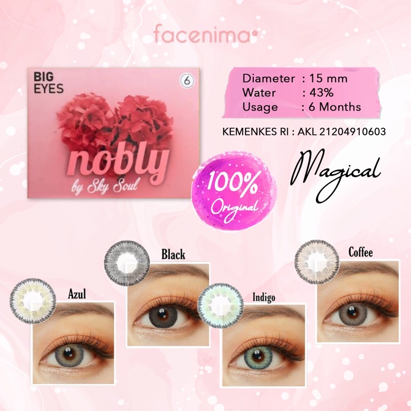 Softlens Nobly Roze 15mm + FREE LENS CASE