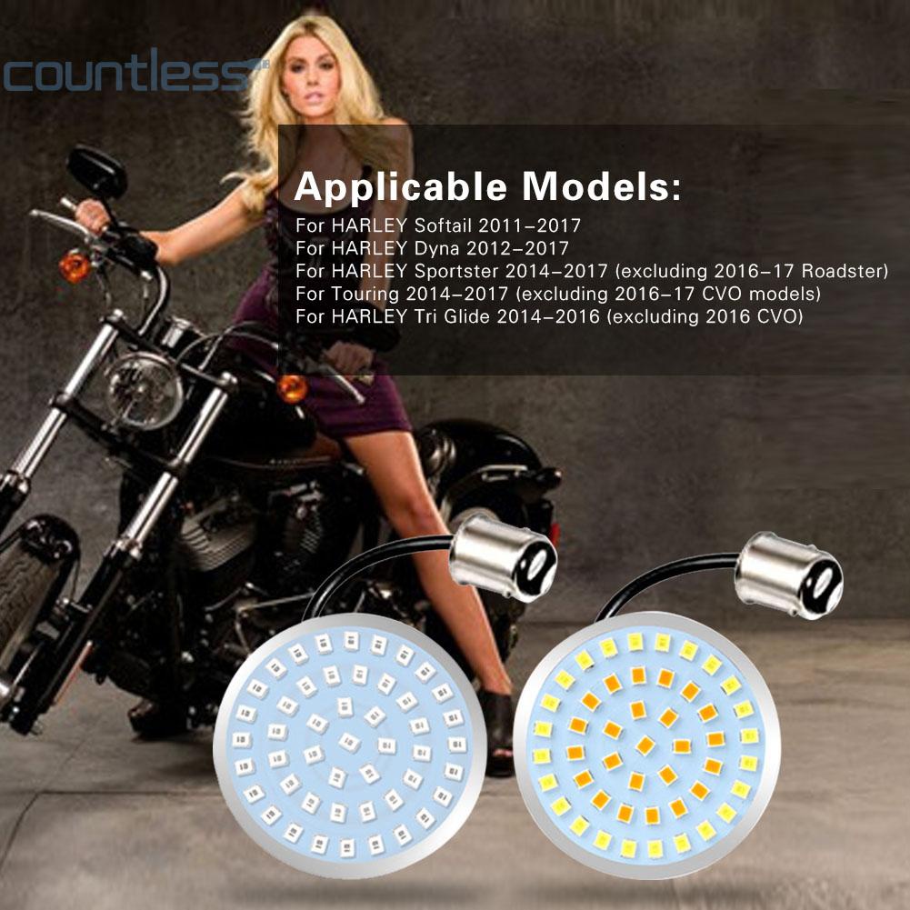 Cou 2pcs Lampu Sein LED Untuk Motor Harley Softail Dyna