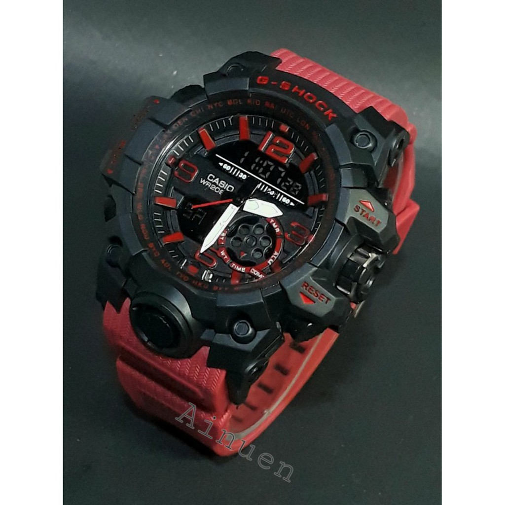ASLI ORIGINAL Jam tangan sport G Shock G SHOCK GG1000A merah hitam KEREN