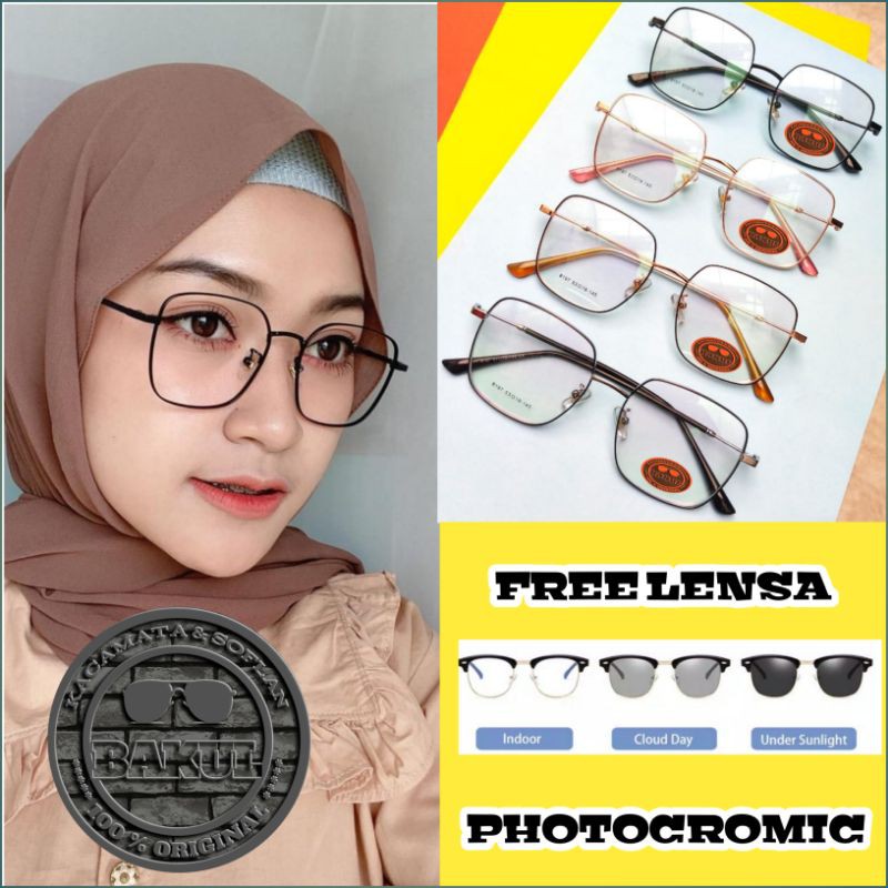 KACAMATA BLUECROMIC PHOTOCROMIC MINUS NORMAL LENSA ASLI OPTIK