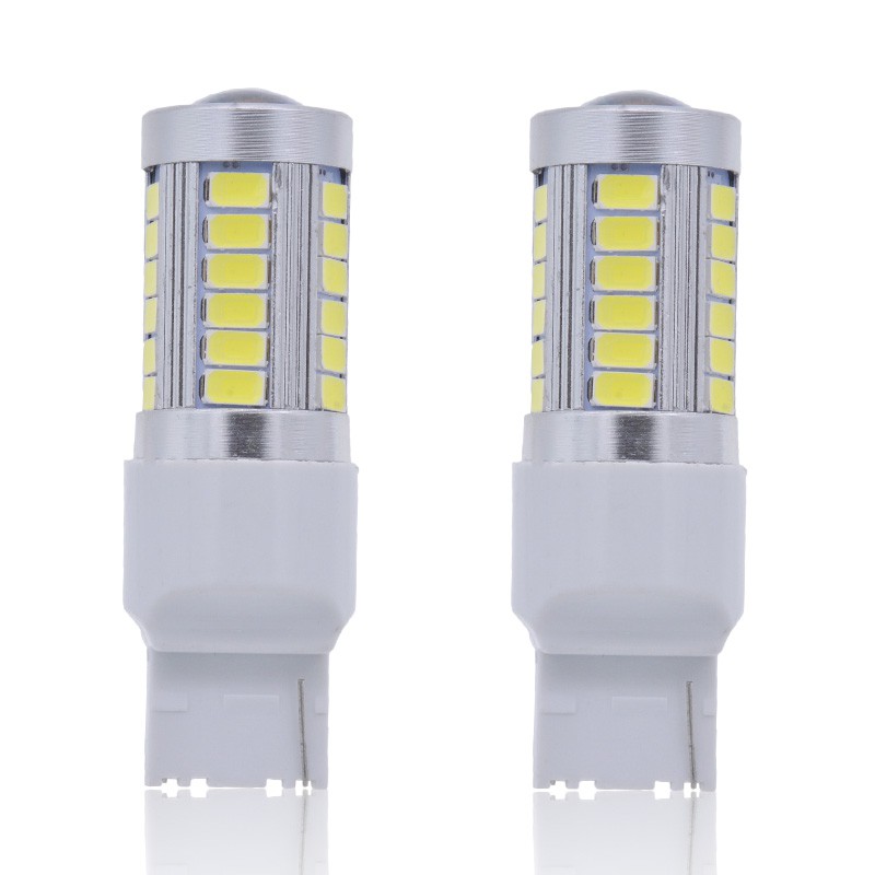 1 PCS T20 7440 W21W WY21W 33 SMD 5730 LED mobil Cadangan Cadangan Lampu 33SMD 5630 LED motor lampu