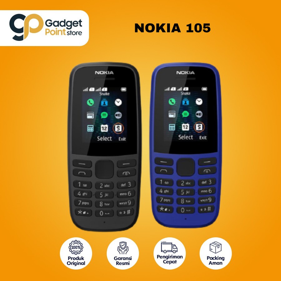 Handphone | HP Nokia 105 DS TA-1174 - Garansi TAM 1 Tahun