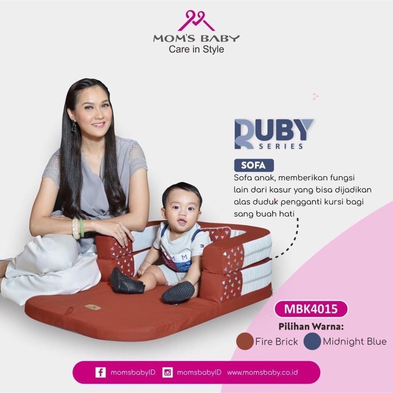 [Mom's Baby] Kasur Bayi Multifungsi  Sofa + Kelambu [Kelambu Bisa Terpisah] Ruby Series