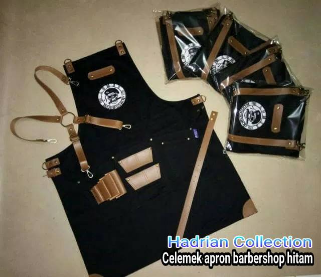 Celemek Apron Barbershop,Celemek kanvas,Celemek Salon,Celemek barista,celemek pria,celemek wanita,