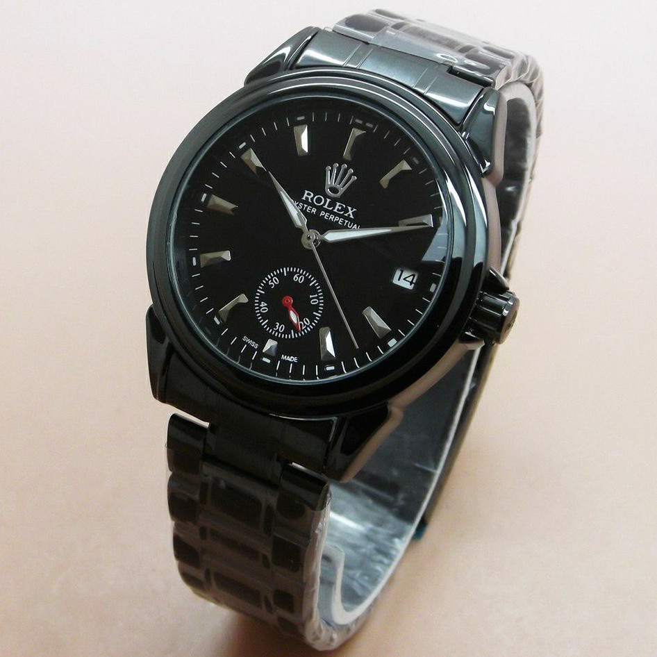 Jam Tangan Rolex Matic Rantai Full Black