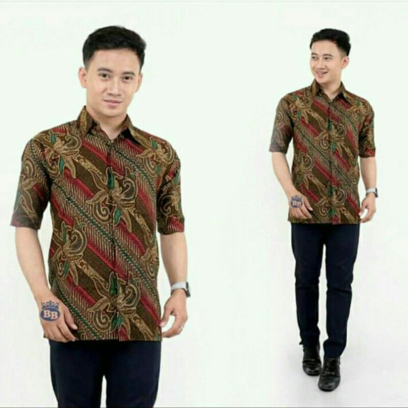 KEMEJA BATIK LENGAN PENDEK/KEMEJA LENGAN PENDEK /BAJU BATIK