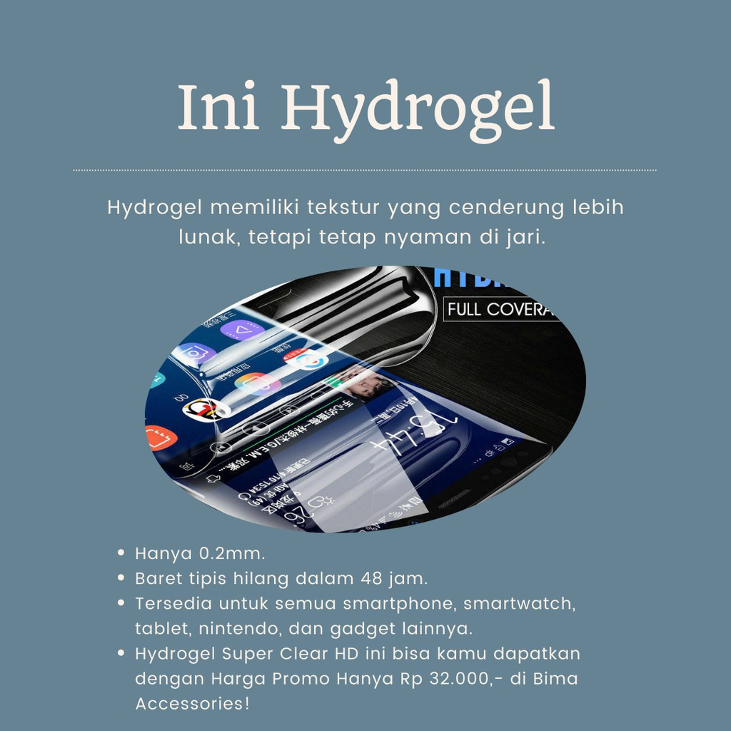 Hydrogel TEWE Hybrid Pro Anti Break Screen Protector Handphone Full Cover For All Brand All Varian