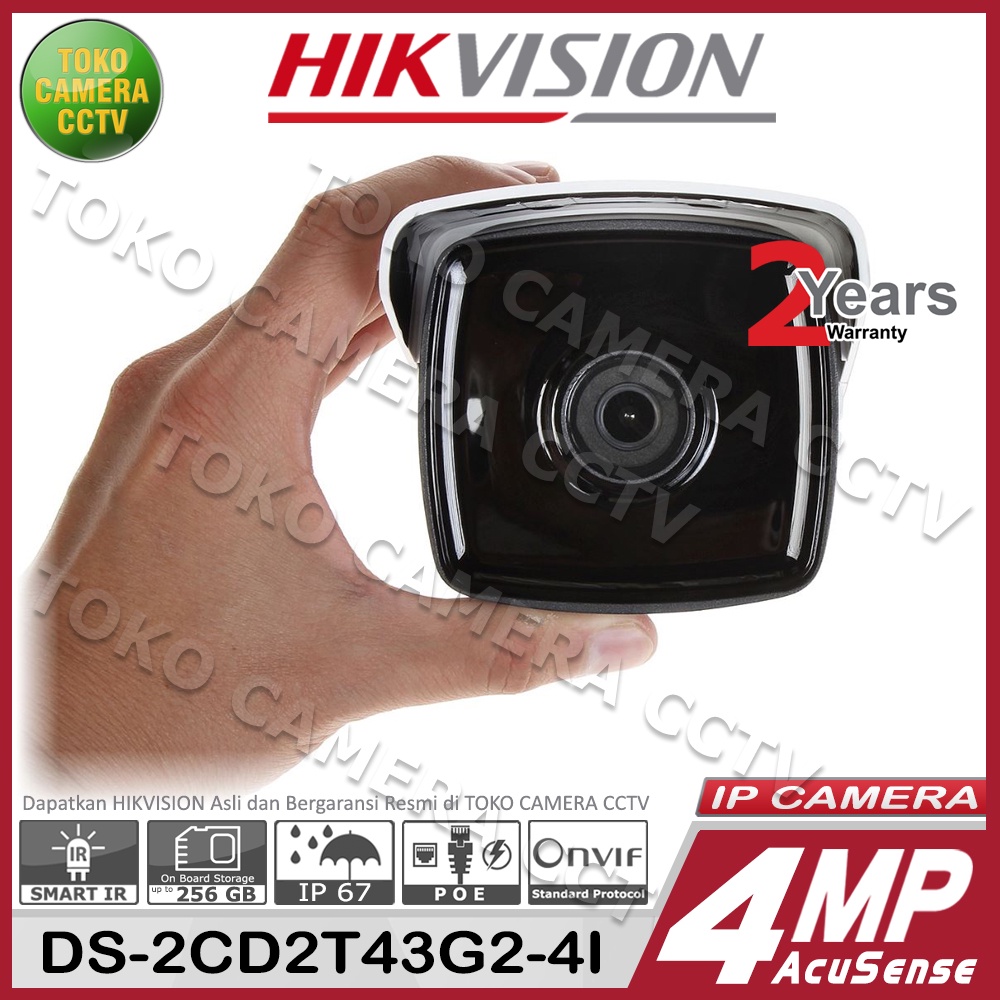 IP CAMERA 4MP HIKVISION DS-2CD2T43G2-4I AcuSense IP KAMERA