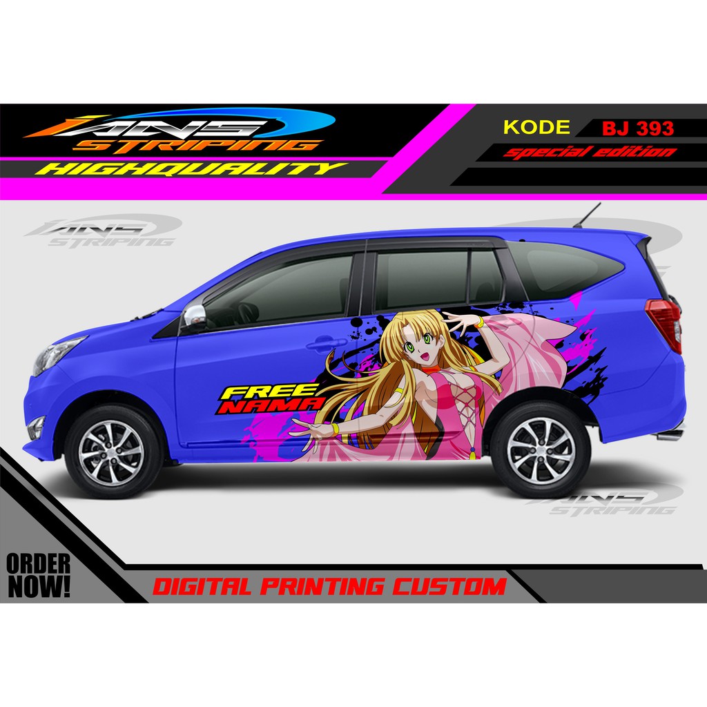 DECAL STICKER MOBIL SIGRA, AVANZA, DATSUN, ERTIGA / STIKER MOBIL / VARIASI STIKER MOBIL / SETRIPING