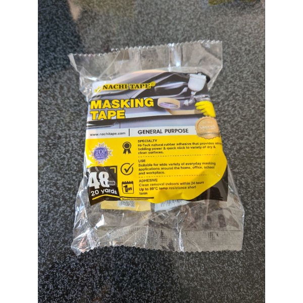 

Masking Tape Nachi 48mm 20yard Masking tape nachi 2Inch Masking Tape Nachi 2" Lakban Kertas Nachi