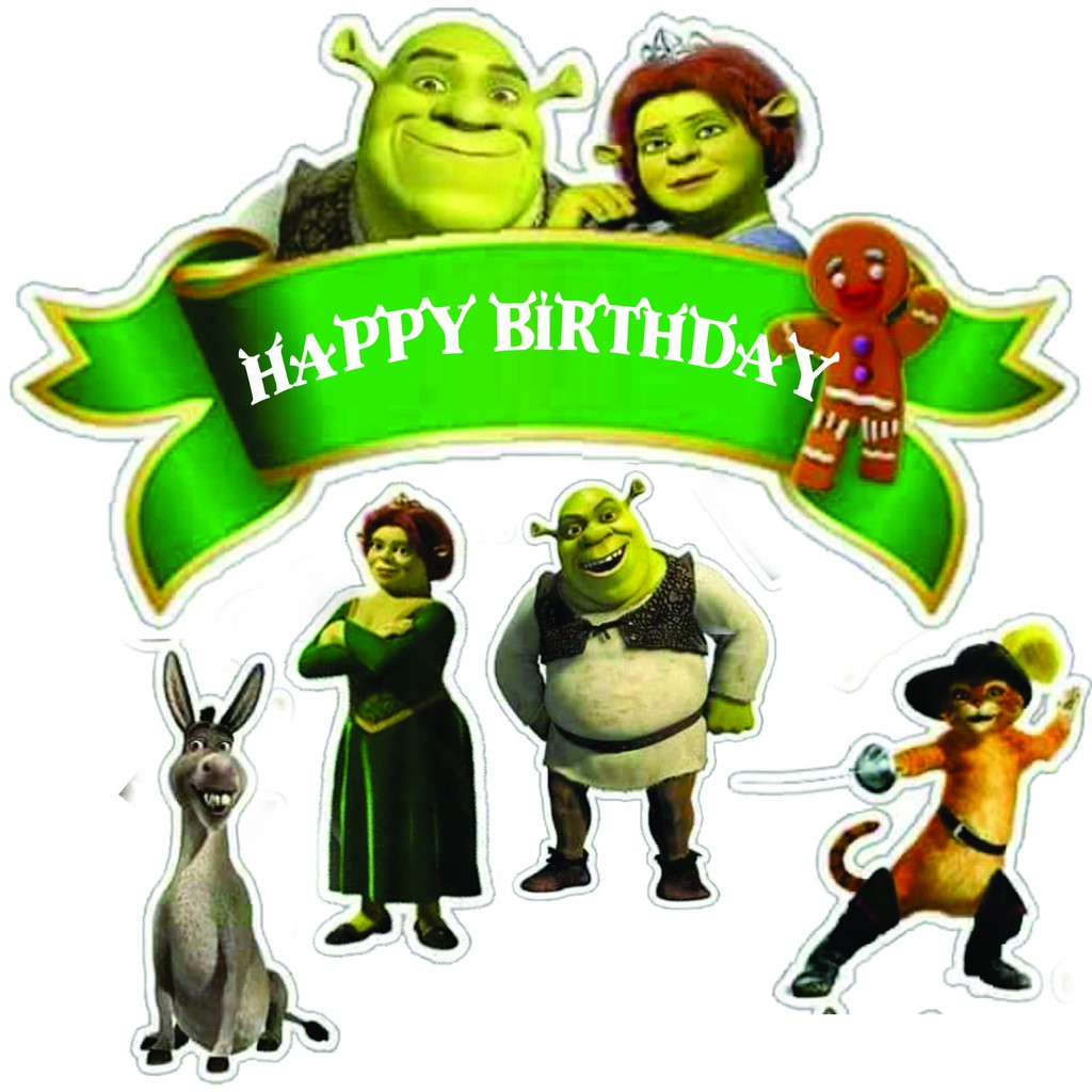 

TOPPER CAKE CUSTOM TOPPER ULANG TAHUN / HIASAN KUE SHREK