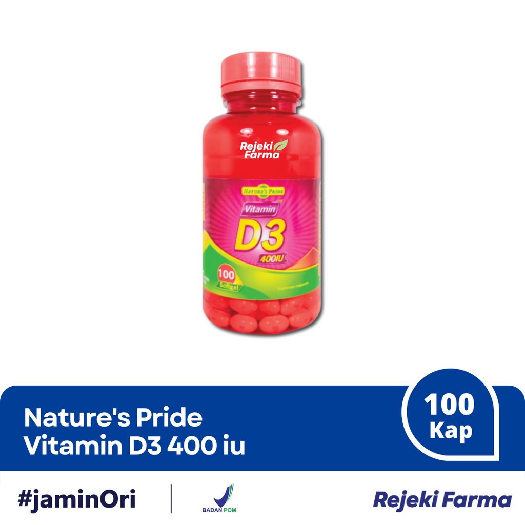 Nature's Pride Natural Vitamin D3 400 IU 100 softgel Natures VIT 400iu