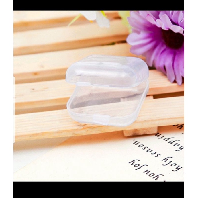 KOTAK MINI TRANSPARAN TEMPAT OBAT / TEMPAT ANTING N CINCIN / TEMPAT MEMORI CARD -BC