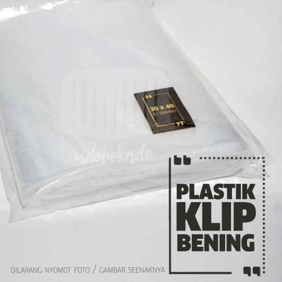 

Plastik klip bening 30 x 40 murah tebal sablon sambal kuliner fashion