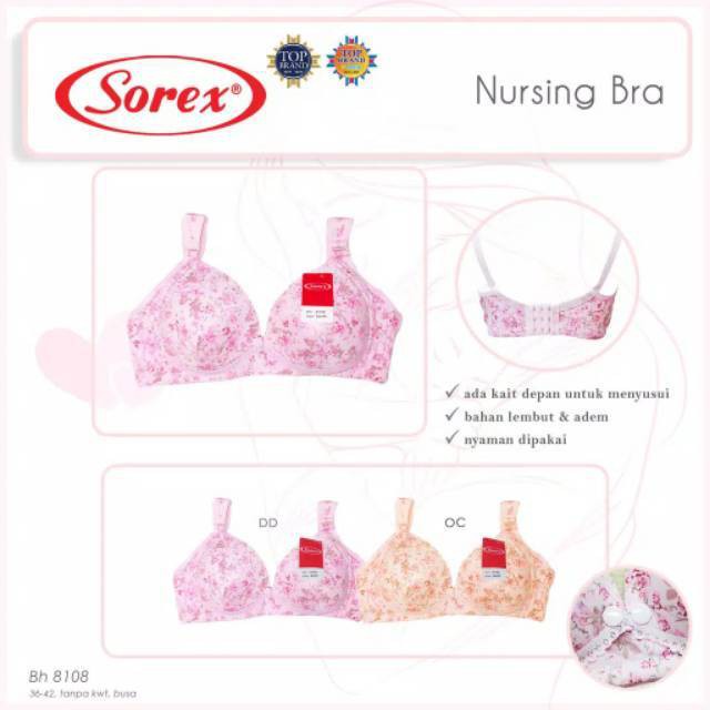 babybear BH Bra Menyusui Sorex 8108 Model Original Murah Kancing Depan