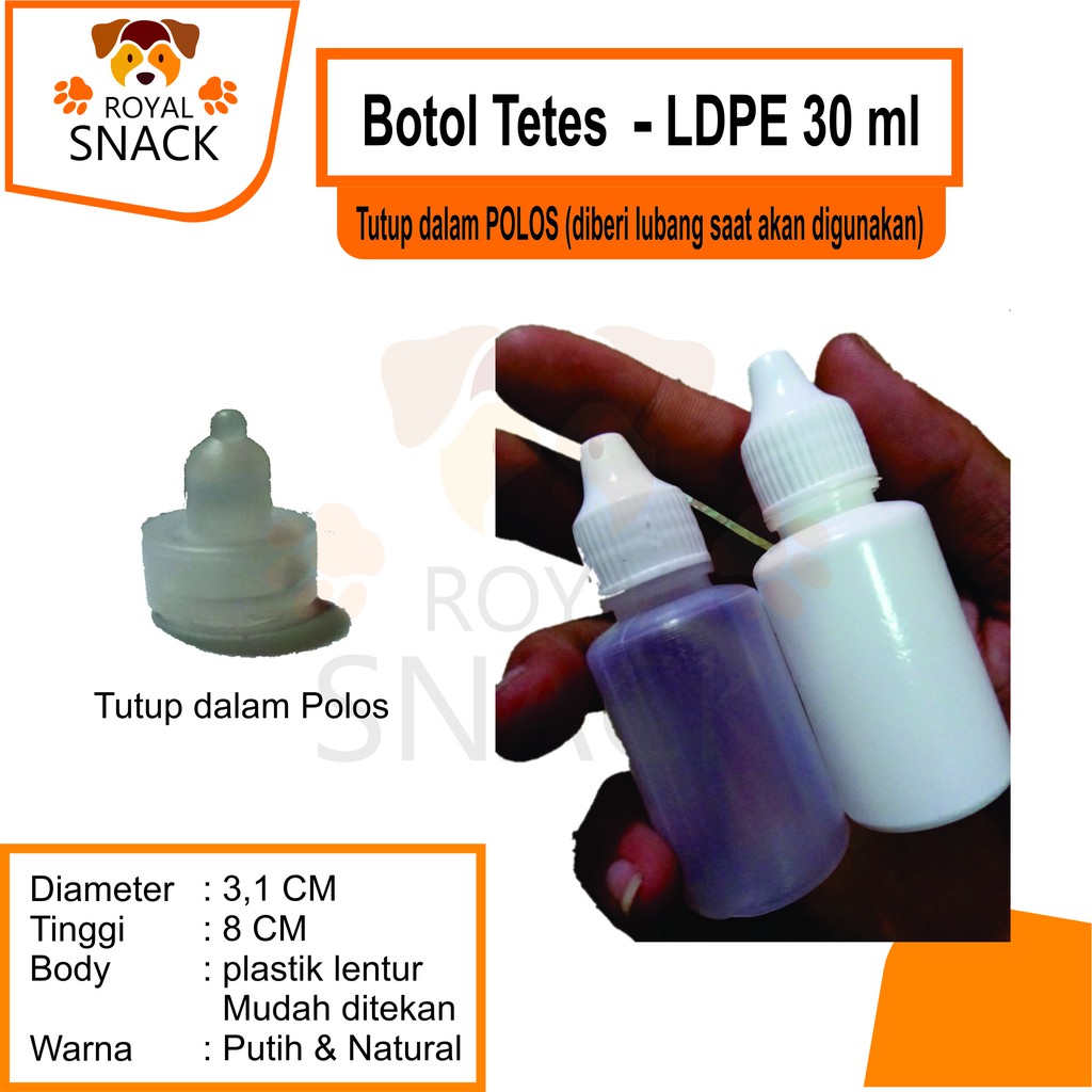 botol tetes mata 30 ml new POLOS plastik NATURAL 30ml cc 30cc pentol
