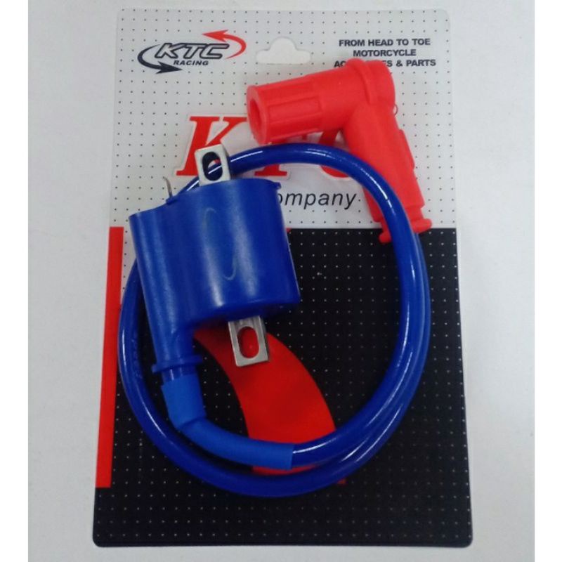 KOIL KTC RACING ORIGINAL untuk pengapian motor lebih besarKOIL KTC DAN KOP BUSI KTC KARBUKOIL KTC DA