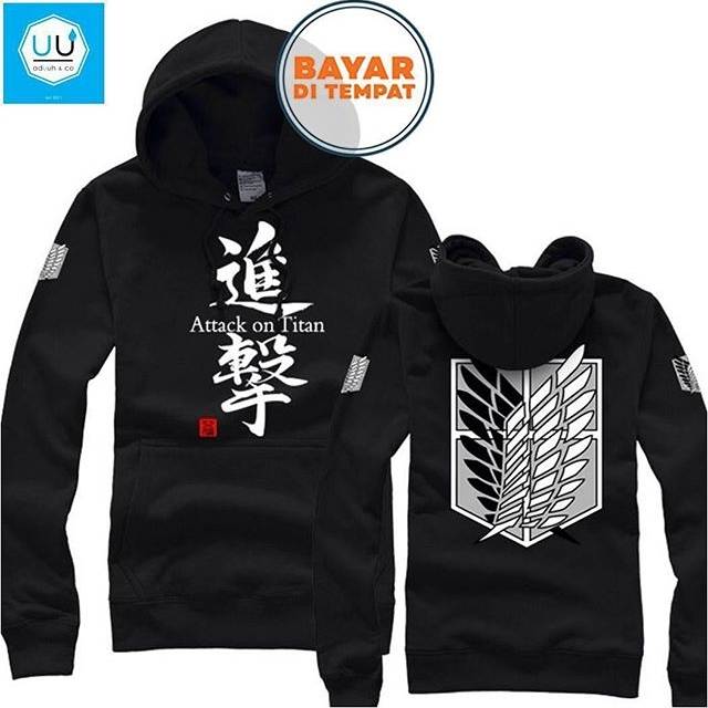 Aduuh co Jaket Anime Attack on titan AOT Black best Seller 