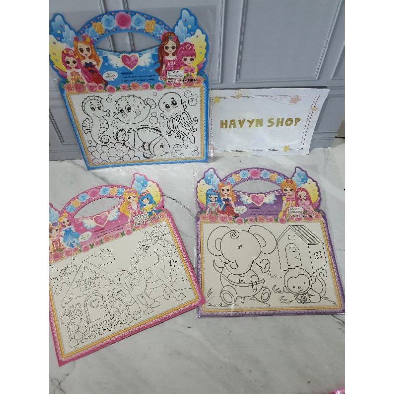 sticker gambar karakter/sticker anak/sticker girl/STIKER KOTAK KECIL-2