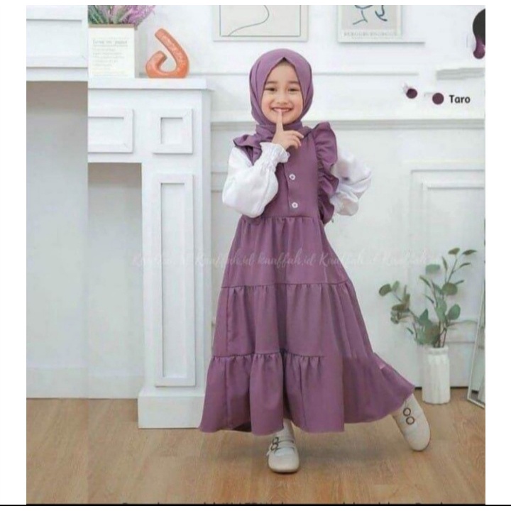 Gamis anak perempuan / GAMIS AQILAH /Baju muslim anak terlaris / Gamis anak Size XS S M L XL