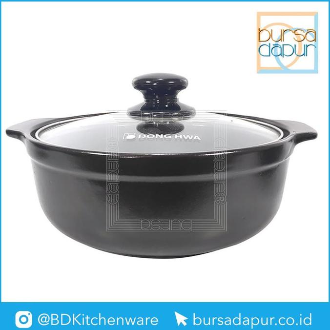 PERALATAN MASAK DONG HWA TTUCBEGHI + TUTUP KACA / MANGKOK MASAK KOREA 19CM (1,1L) PERALATAN DAPUR