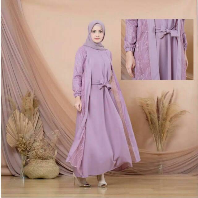 Gamis Brokat / gamis premium / gamis pesta / gamis elegan