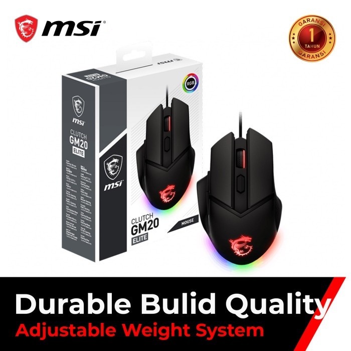 MSI CLUTCH GM20 GAMING MOUSE RGB GM 20