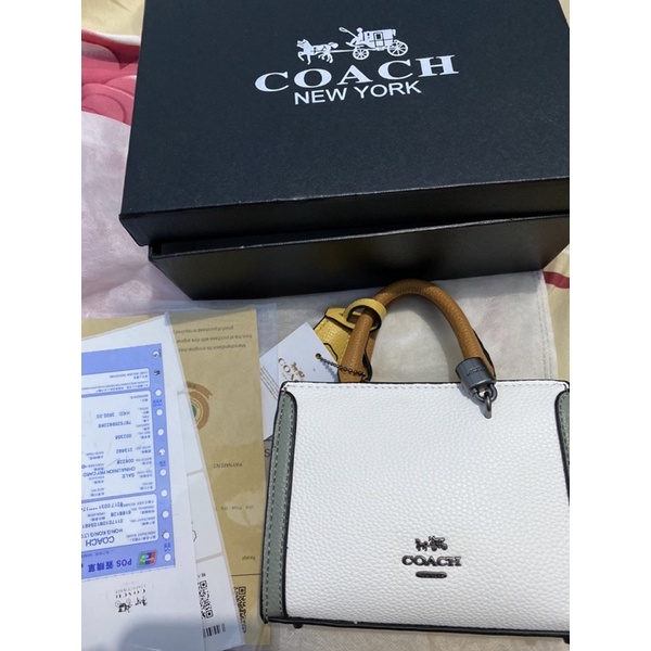 Micro Zoe Crossbody Bag in Colorblock by Coach dari Hellobrandholic