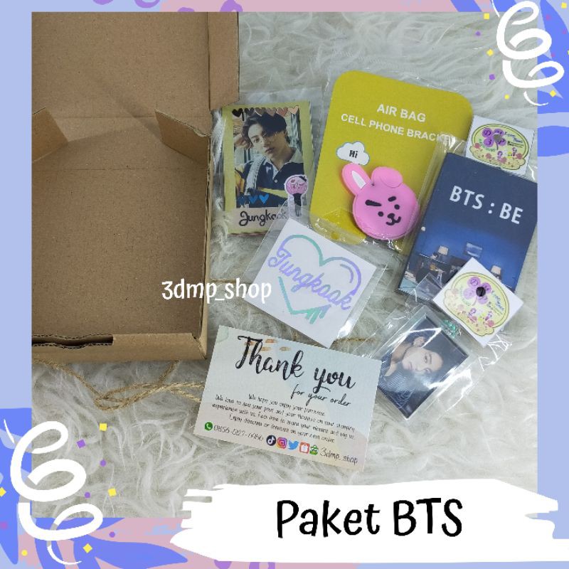 Paket Box Gift Kado BTS Jungkook Taehyung Jimin Suga Jhope Rapmonster Jin Seokjin