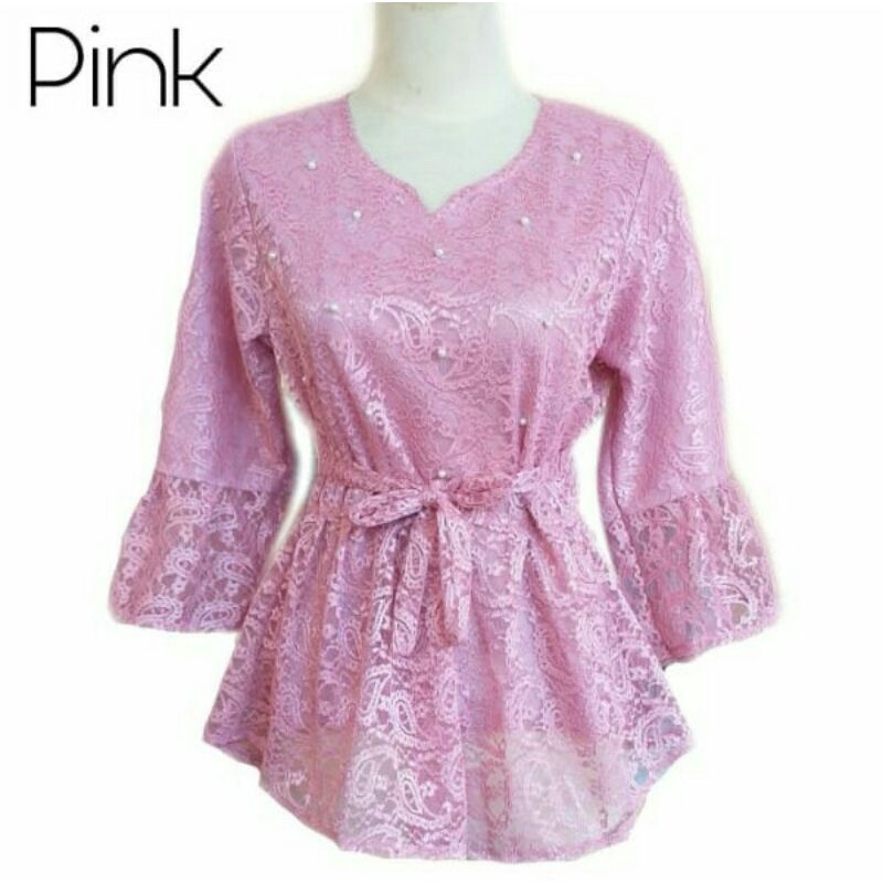 promo atasan burkat cupel - Atasan Brokat modern || Blus Brokat simple