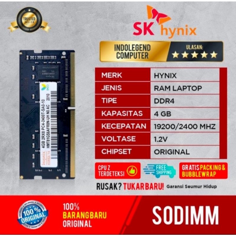 RAM HYNIX SODIM DDR4 4GB PC2400