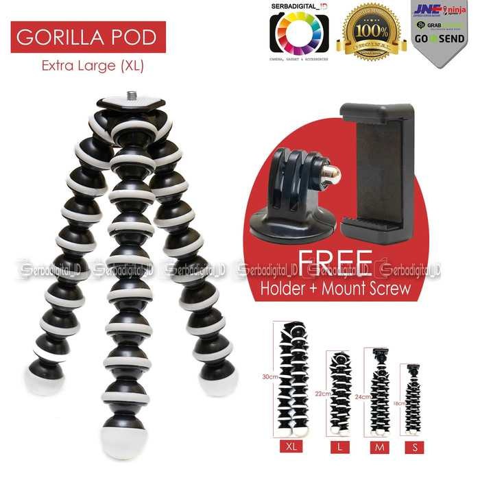 SATOO GORILLAPOD XL Extra Large Size With Holder U,Mounting ActionCam