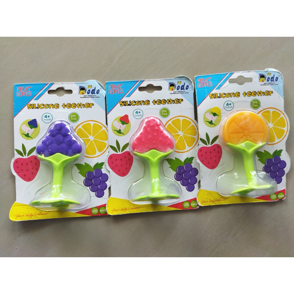 Dodo Silicone Teether Fruit Series | Gigitan Bayi BPA Free Motif Buah