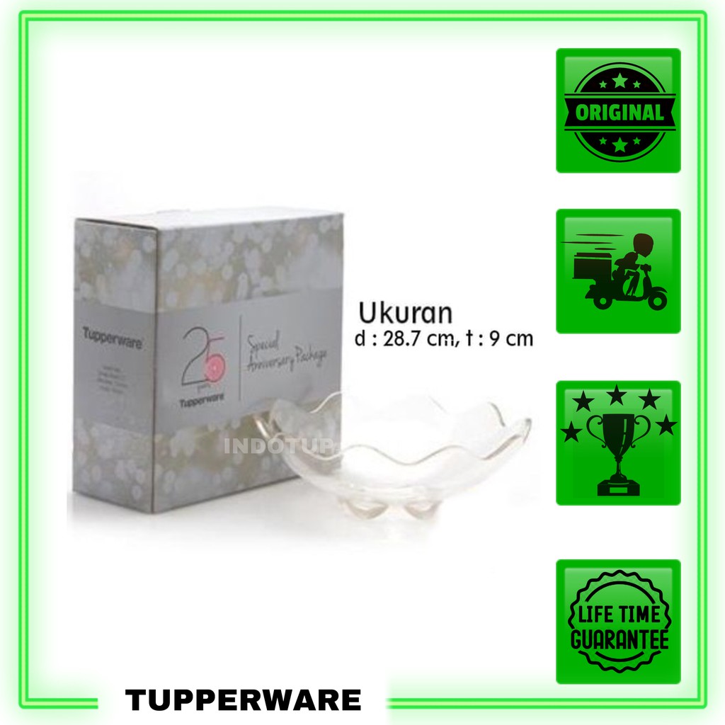 Tupperware Promo Sparkling Large Shell Penyajian Makanan Tempat Buah / Free Bubble wrap