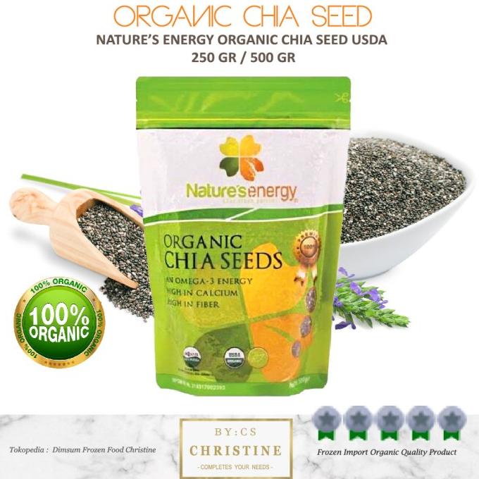 

Chia Seed Natures Enery Organic White Black Chia Seed Usda Chia 250 Gr