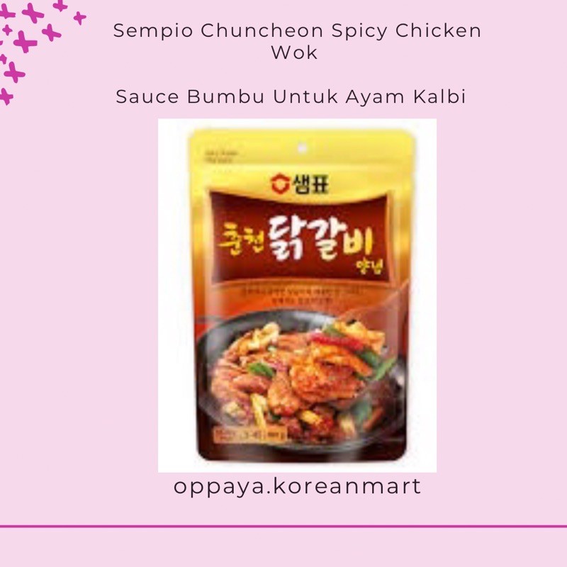 

SEMPIO CHUNCHEON SPICY CHICKEN WOK SAUCE BUMBU UNTUK AYAM TAK KALBI 180GR